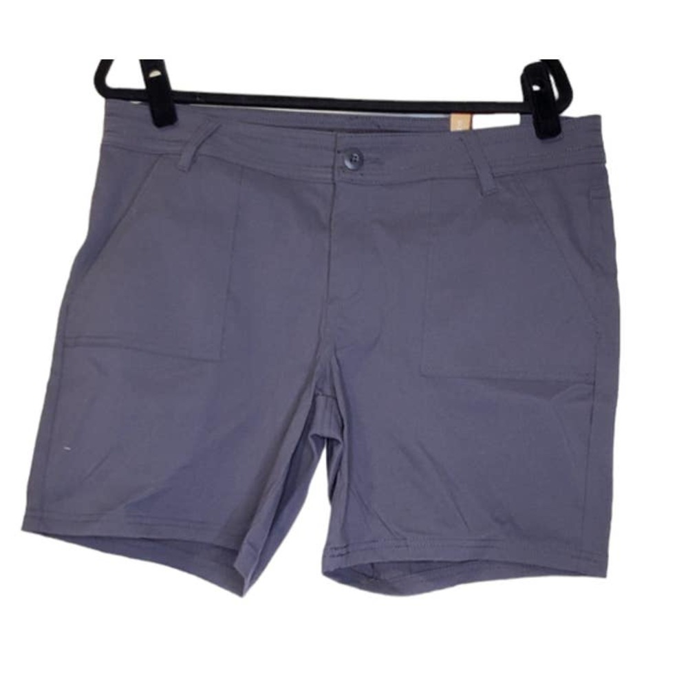 NEW Prana 14 Olivia Shorts Gray Gorpcore Outdoor Hiking Active 7" Inseam